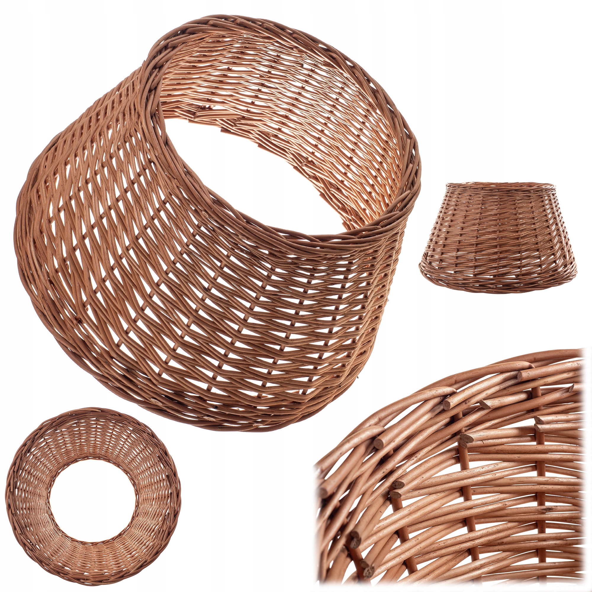 OSŁONA NA STOJAK CHOINKOWY WIKLINOWA 45 cm OSŁONKA POD CHOINKĘ KOSZ BOHO