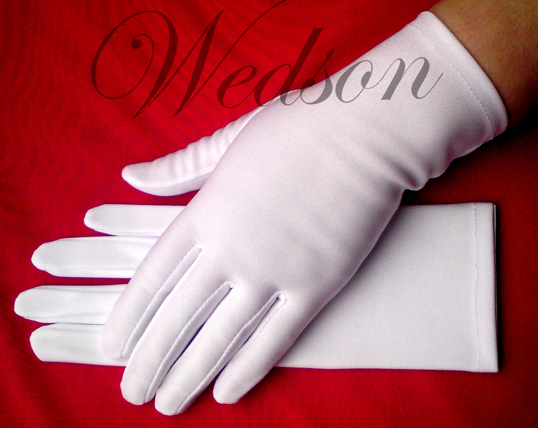 Białe Rękawiczki Komunijne dla Chłopca WEDSON Marka inna marka