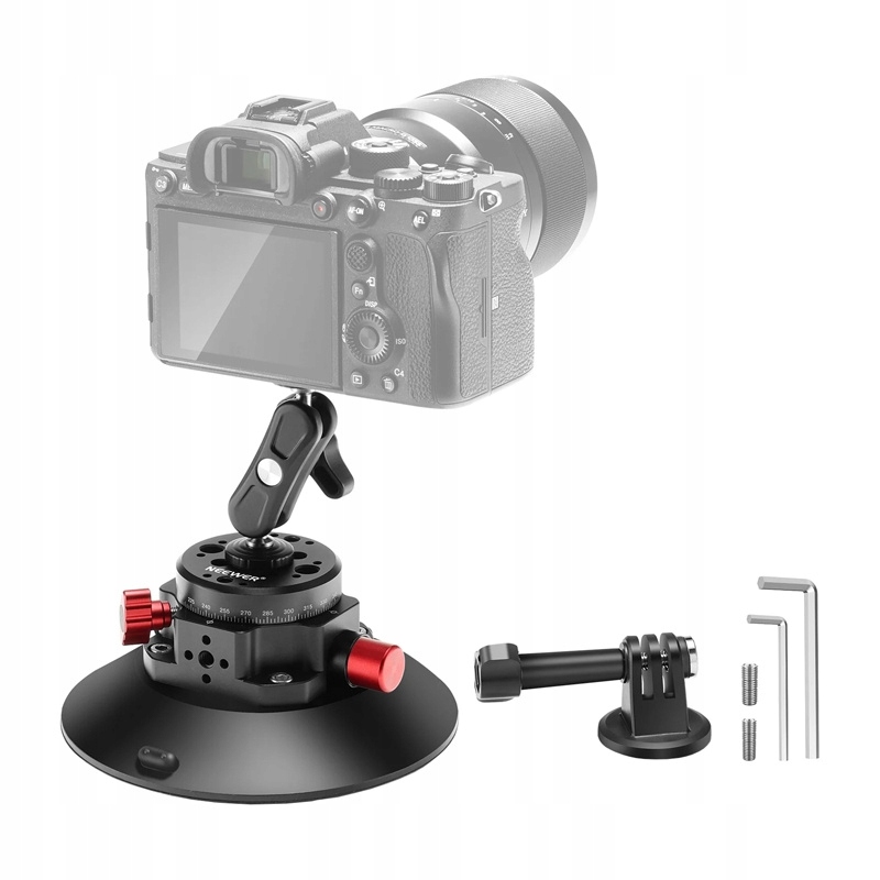 Upevnění pomocí přísavky Neewer CA013 závit 1/4"