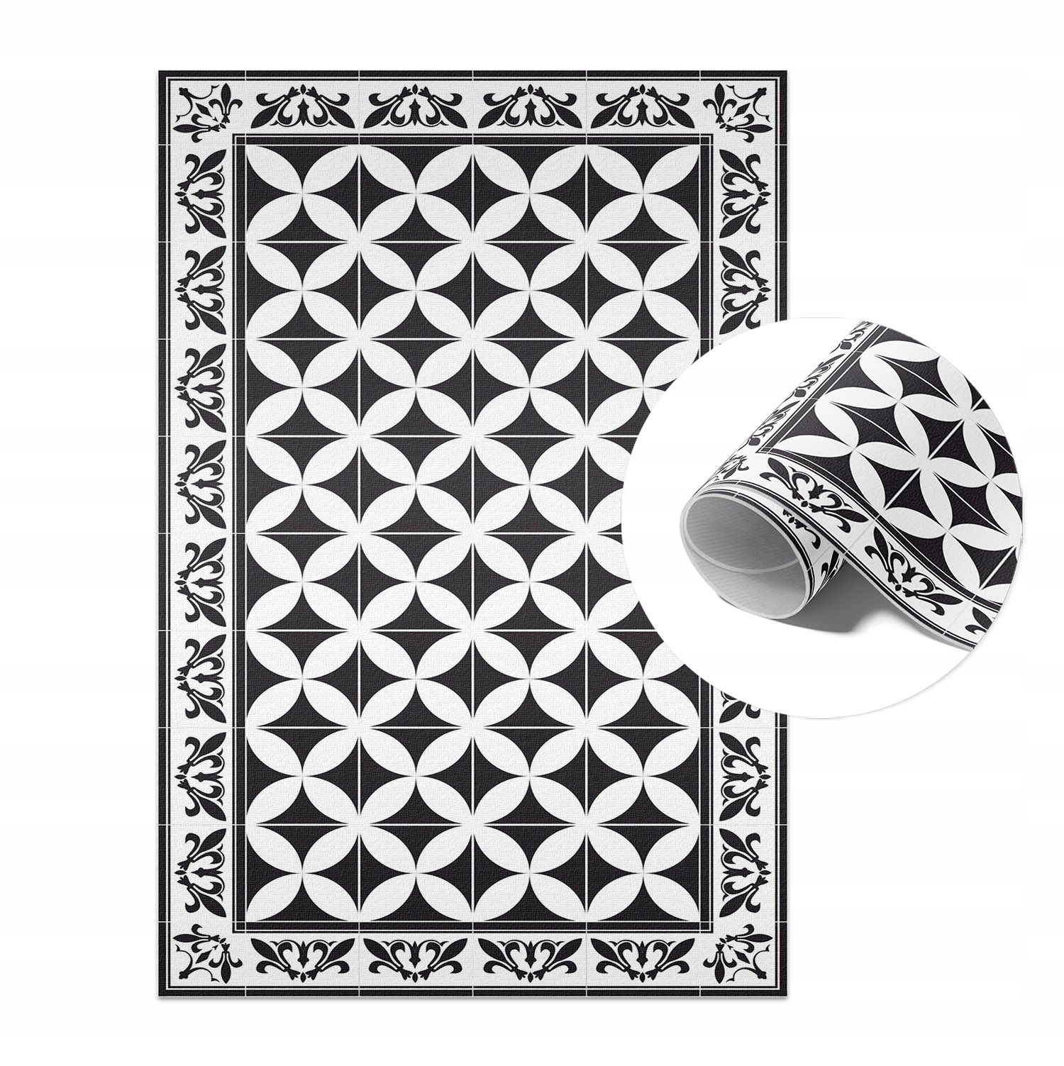 Balkonowy Dywan Pcv Tarasowy Winyl Outdoor Hiszpańskie kafelki 120x180