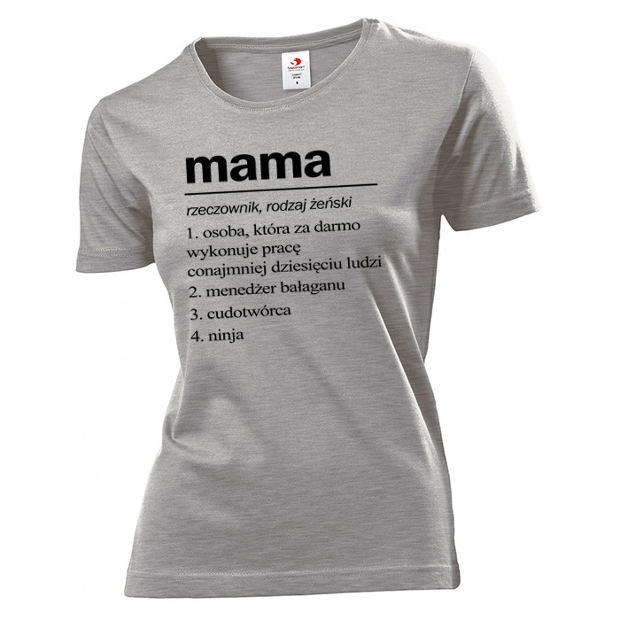 

Koszulka damska Mama definicja w słowniku XL