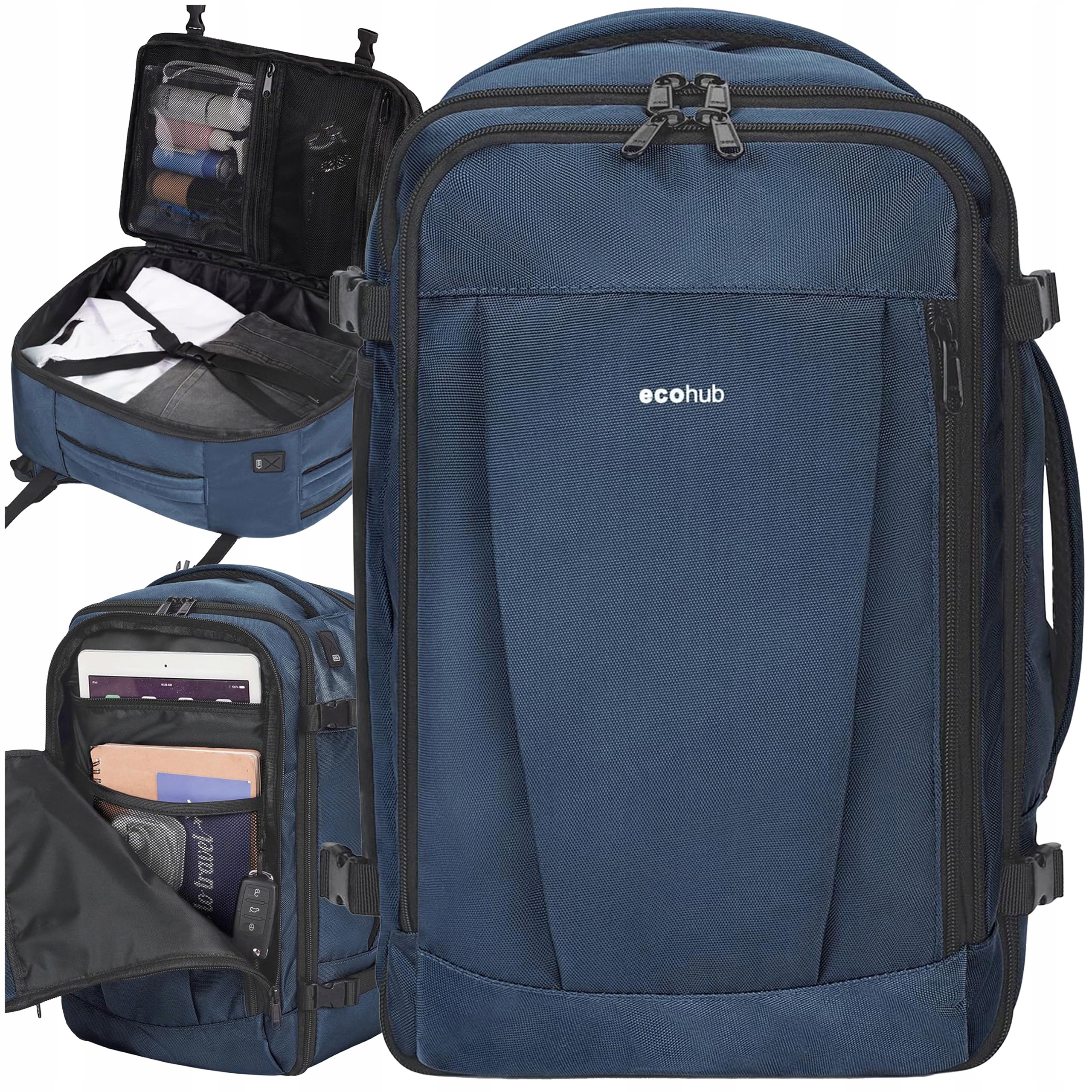 PLECAK PODRÓŻNY 20L BAGAŻ PODRĘCZNY 40x20x25cm TORBA NA LAPTOPA RYANAIR