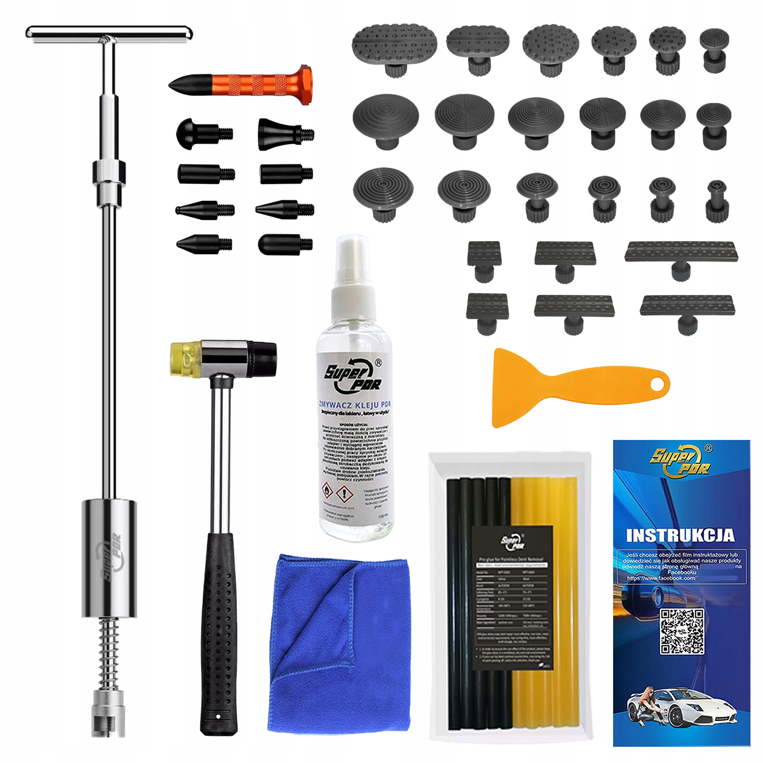 Vytahování promáčklin karoserie Sada nářadí Pdr Odstranění promáčklin Kladivo