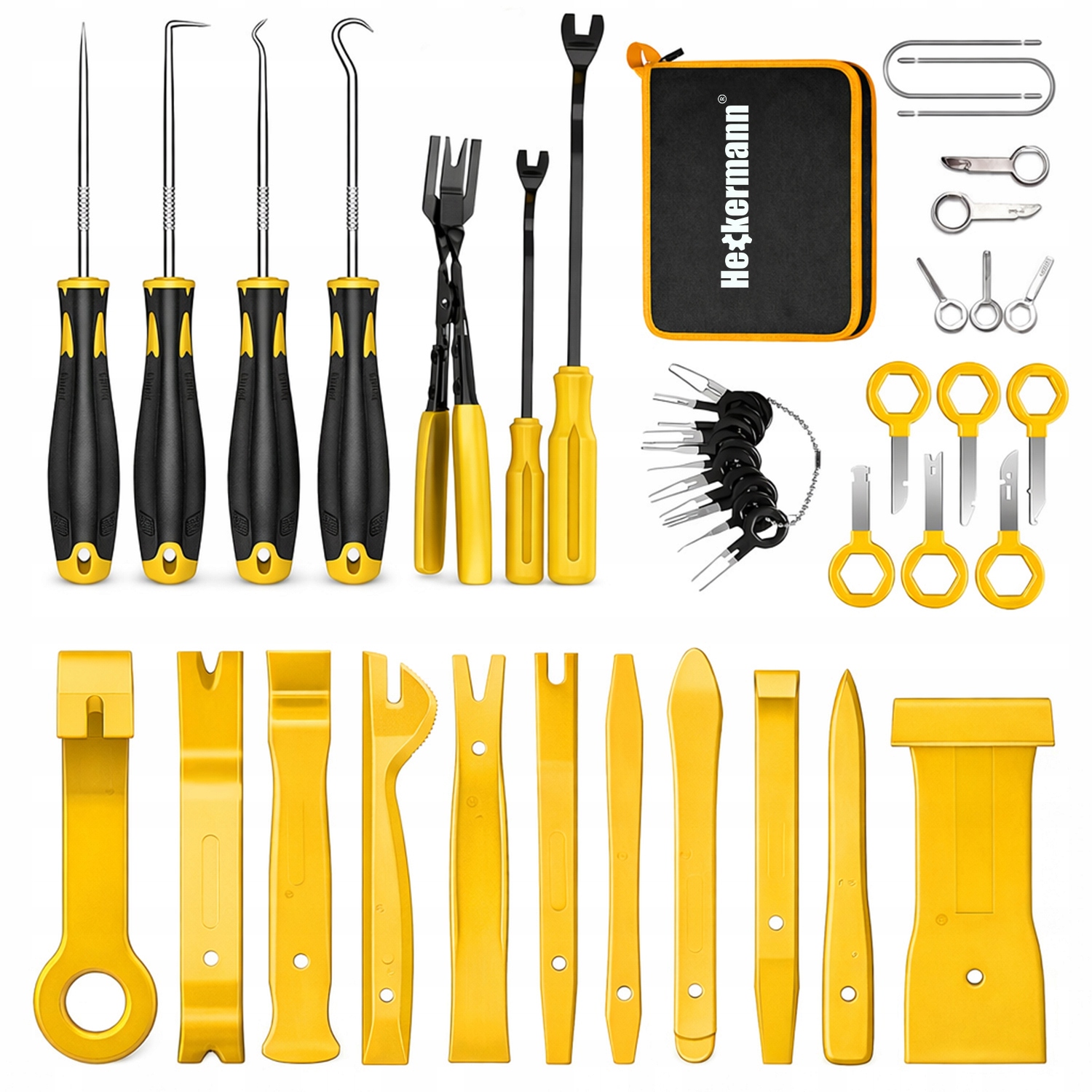 ZESTAW ŚCIĄGACZY DO DEMONTAŻU TAPICERKI USUWANIA RADIA ŚCIĄGACZE 43w1