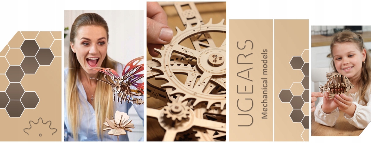 Puzzle 3D Drewniane Dyliżans Pocztowy uGEARS Szerokość produktu 40 cm