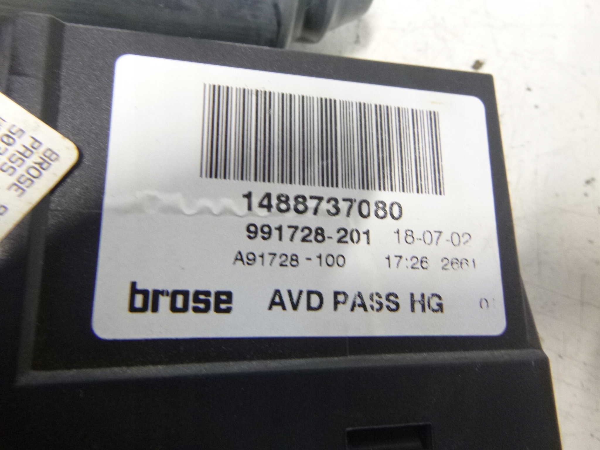 MÉCANISME VITRE AVANT DROITE CITROEN C8 2001R.