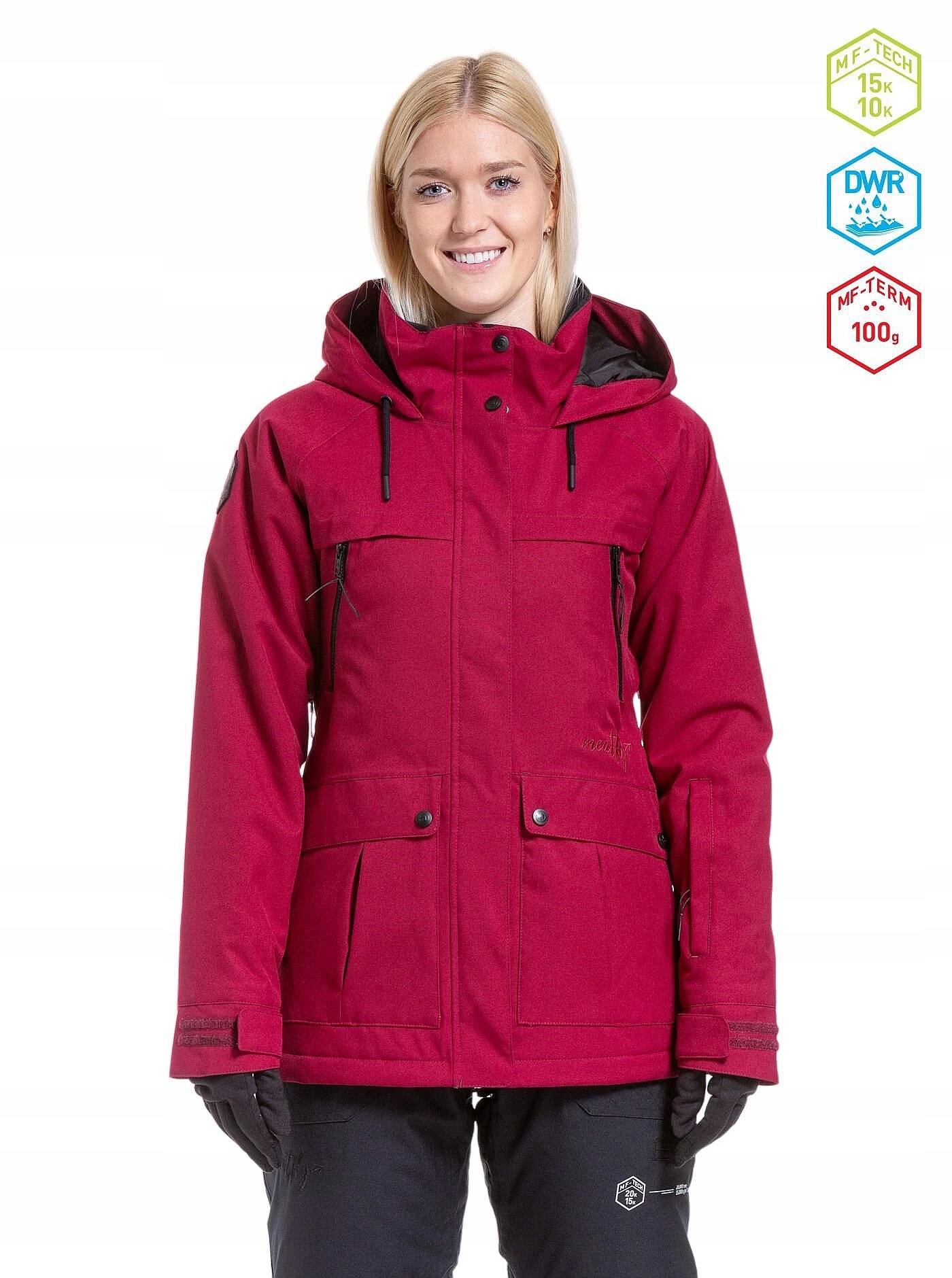 kurtka Meatfly Terra Beet Red
