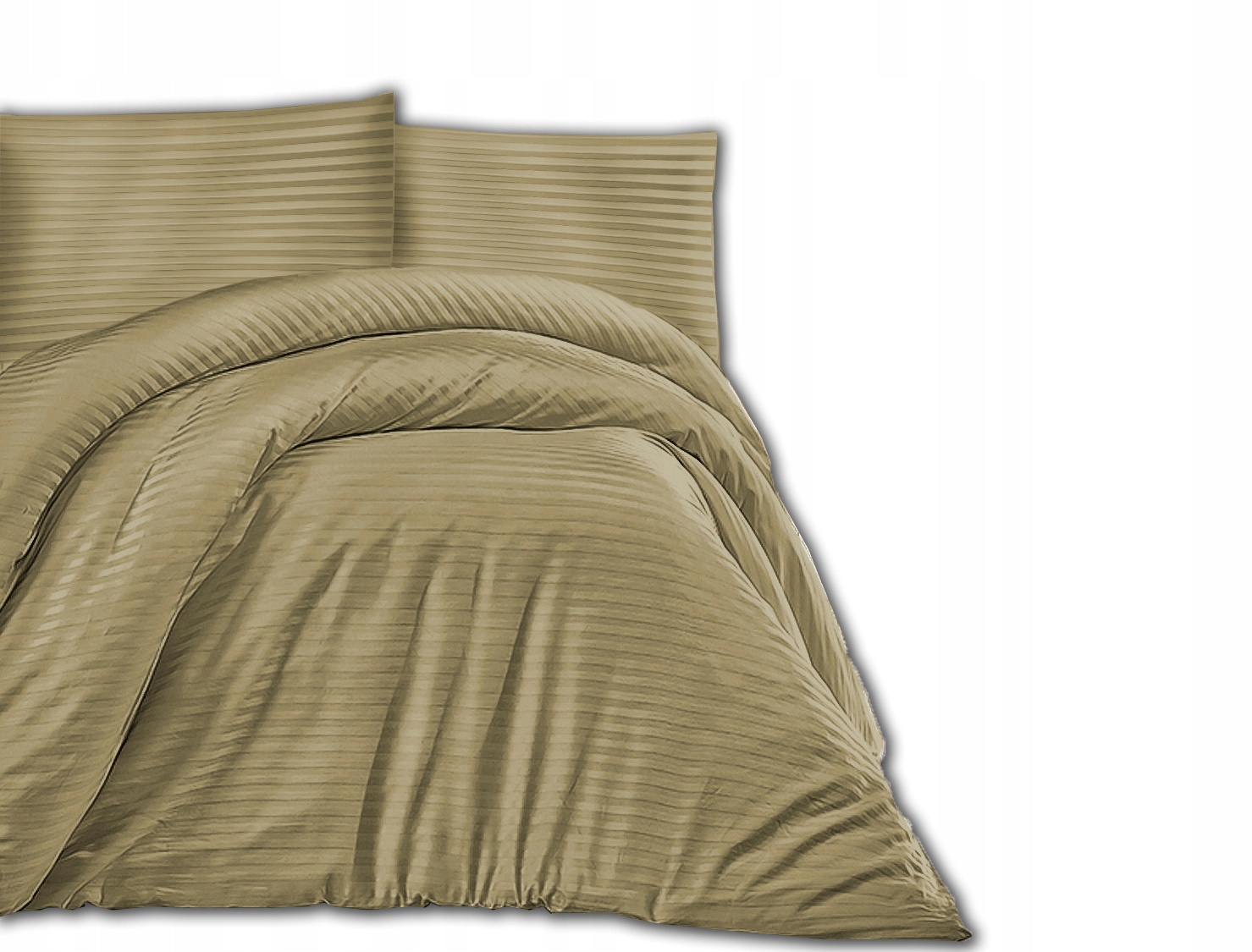 Posteľná Bielizeň bavlnená saténová Cizgili Olivová 200x220 Darymex