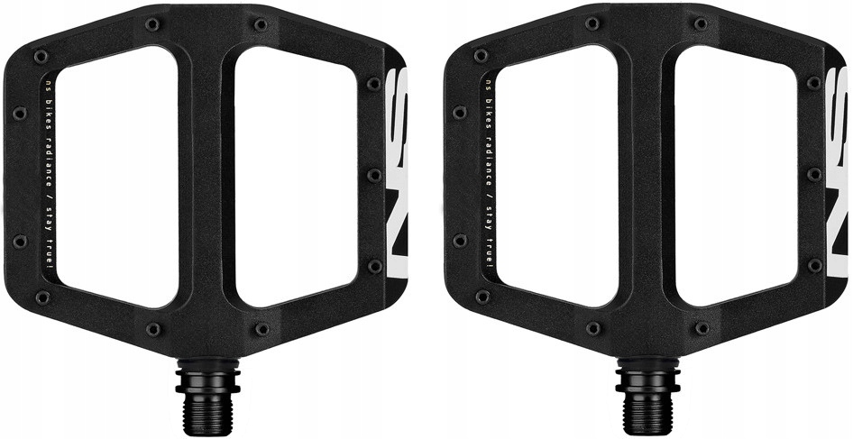 Pedały Platformowe Ns Bikes Radiance Łożyska Maszynowe Piny Wykręcane Black