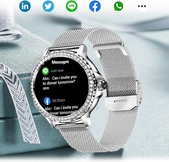 SMARTWATCH ZEGAREK DAMSKI ROZMOWY POWIADOMIENIA ZDROWIE SPORT PULS Rodzaj smartwatch