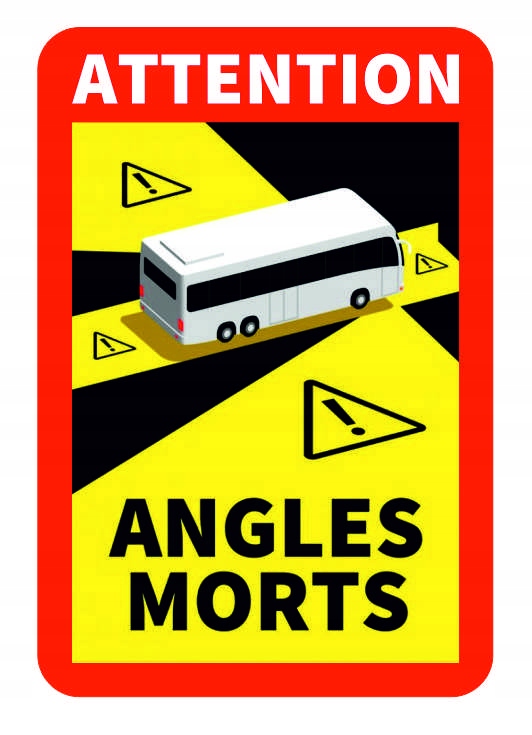 NALEPKA ANGLES MORTS МЁРТВАЯ ЗОНЫ BUS 3SZT. фото 2