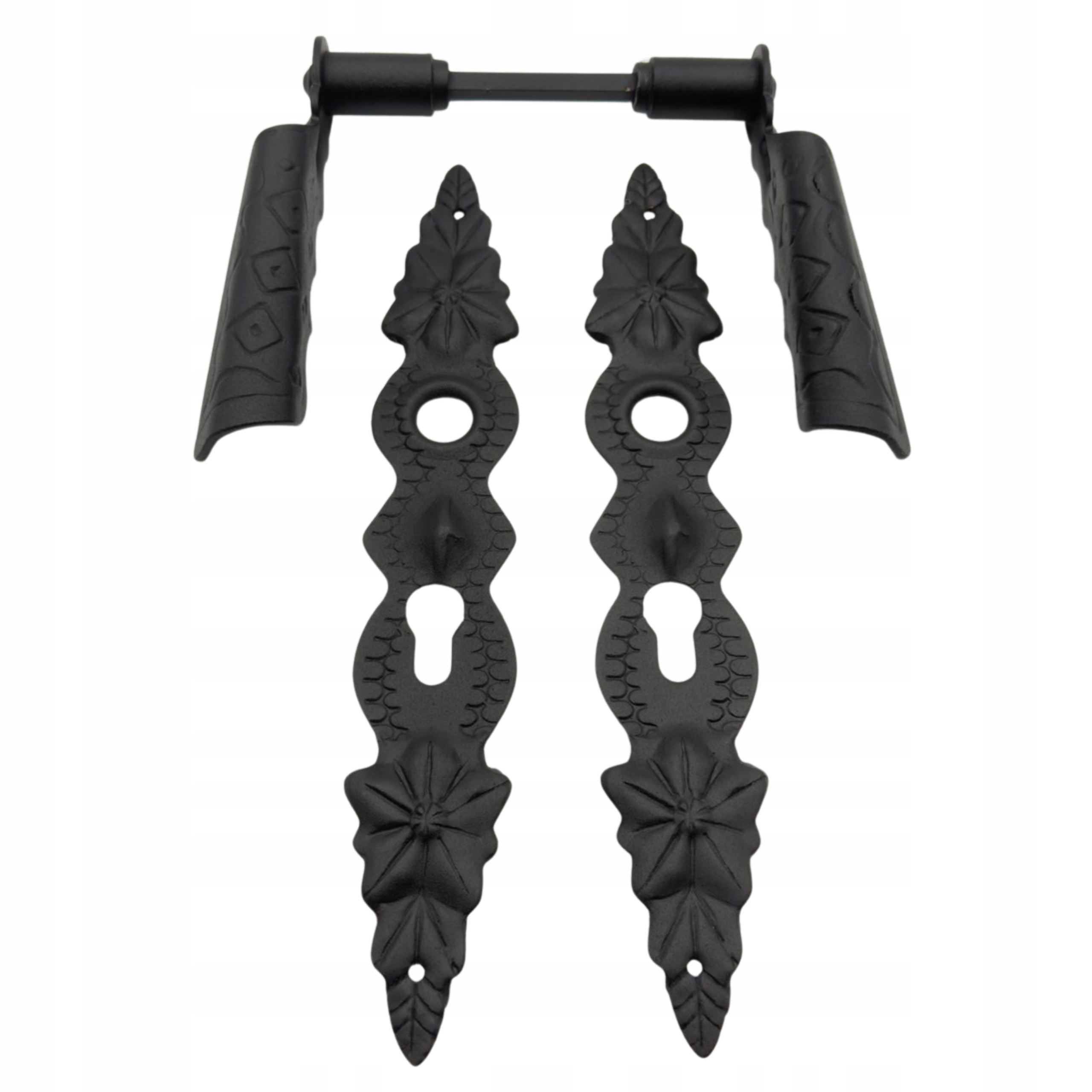 Kovaná Klika Pro Bránu Dveří Černá S Štítkem 90 Vložka Dveřní Klika Retro