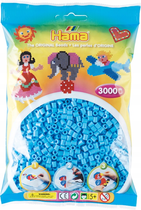 

Koraliki Niebieskie pastelowe 3000 szt Hama 201-46