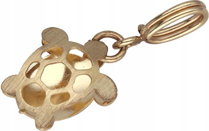 Zlatý přívěsek 585 prostorová želvička 1,08 g, módní vzor na řetízek