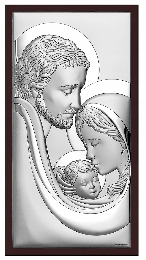 Strieborný obraz Svätá rodina Gravírovanie zdarma 6650/3WM