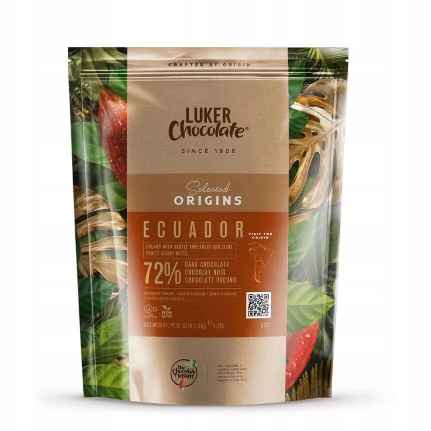 Kakao czekolada gorzka Ekwador 72% Luker Chocolate 2,5 kg