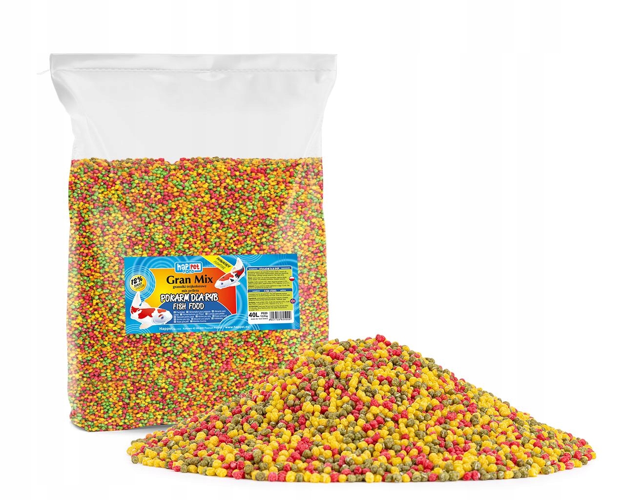 Tříbarevné krmivo 40 L – granule pro očka