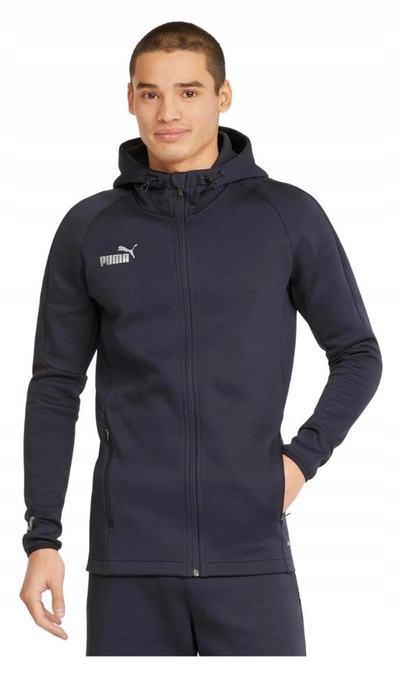 Mikina Puma Teamfinal Casuals Hooded tmavě modrá 657383 06 vel. S