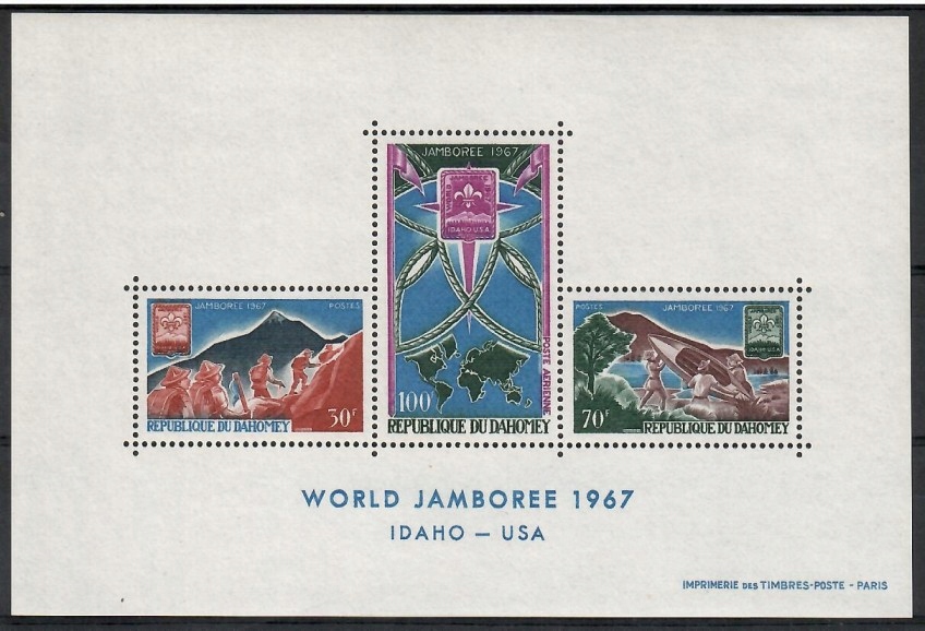 Dahomej 1967 Mi bl 9 Czyste **