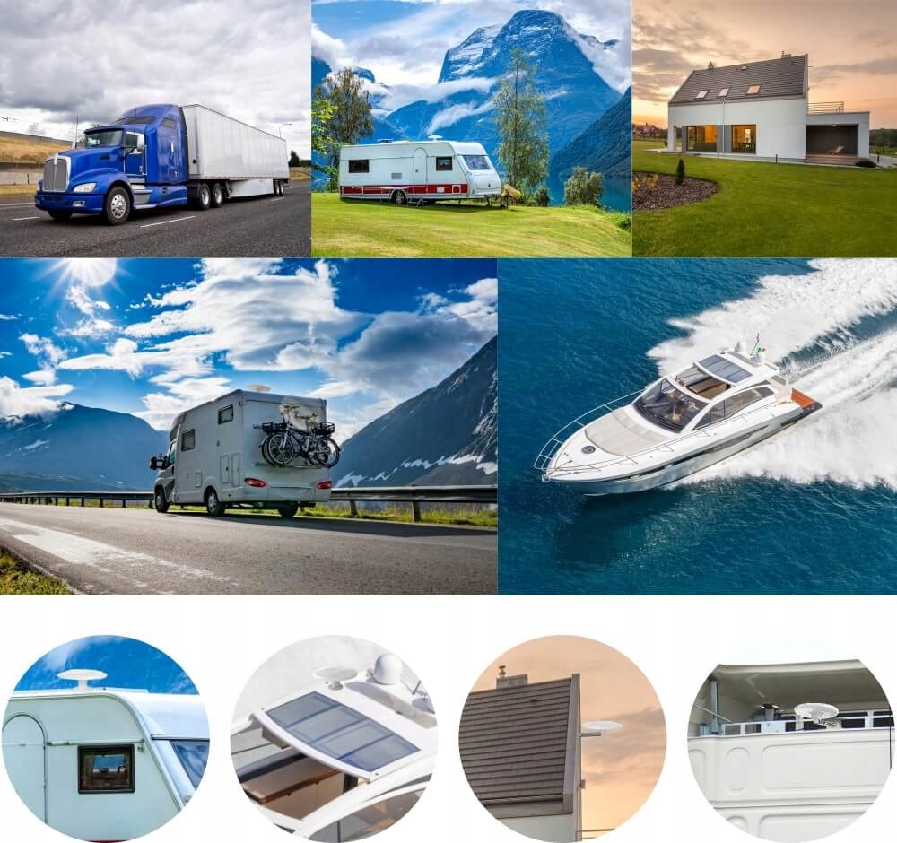 ANTENA DOOKÓLNA DO TV NAZIEMNEJ DVBT2 IDEALNA NA KAMPER KEMPING UFO STRONG Marka Mistral