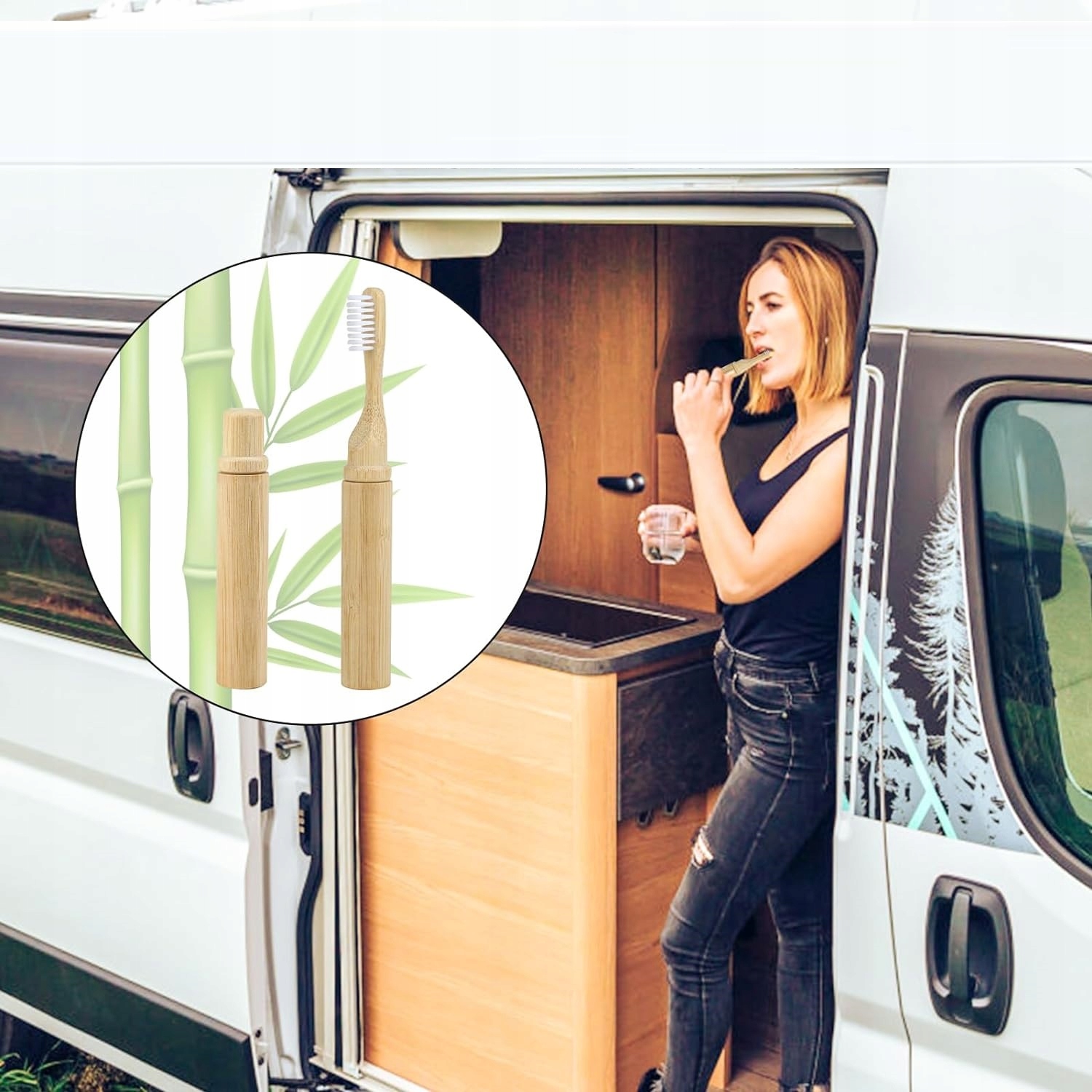BAMBUSOWA SZCZOTECZKA DO ZĘBÓW PODRÓŻNA SKŁADANA Stan opakowania oryginalne