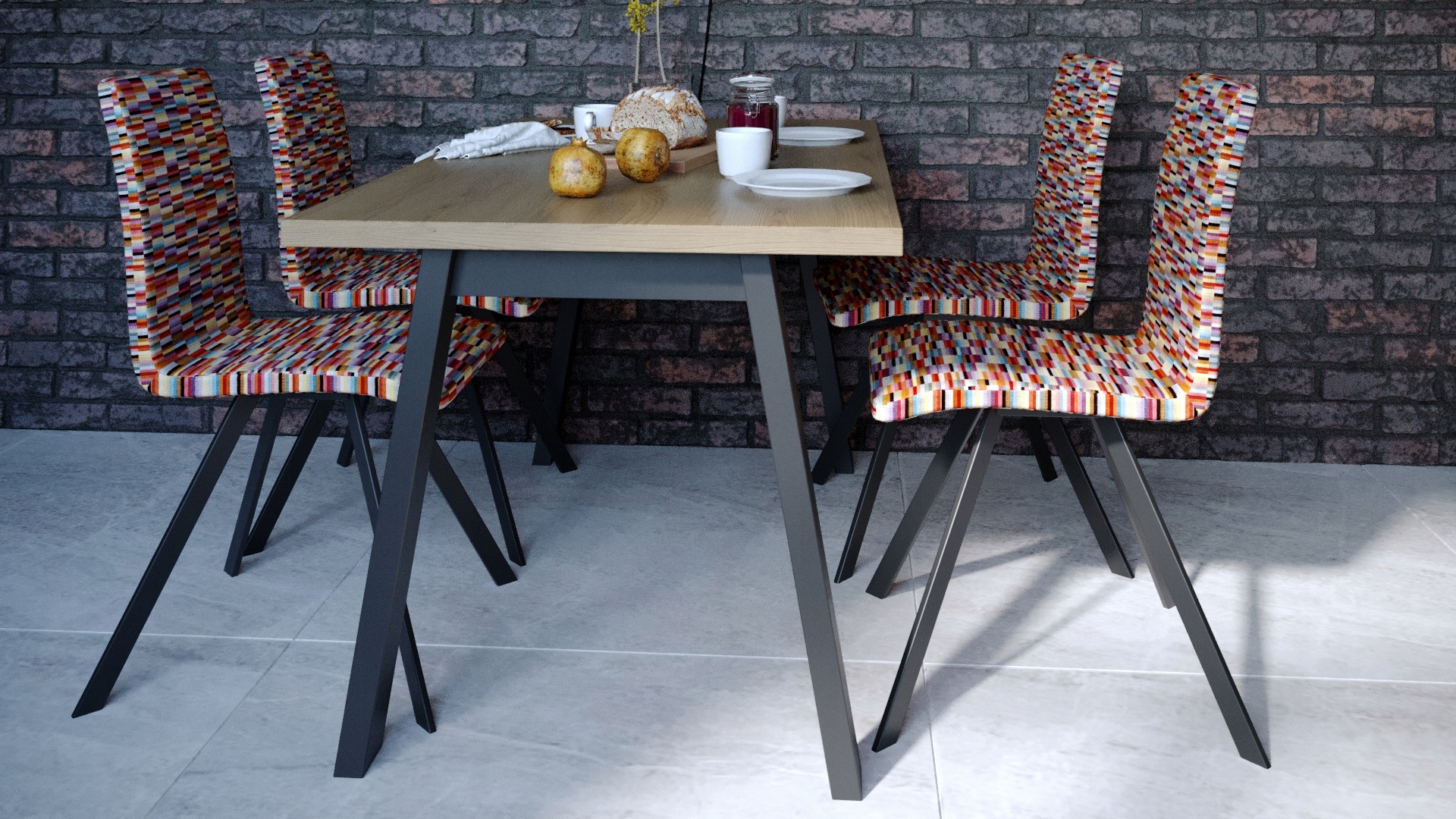 NOGA METALOWA DO STOŁU I BIURKA A LOFT Marka BkStyl