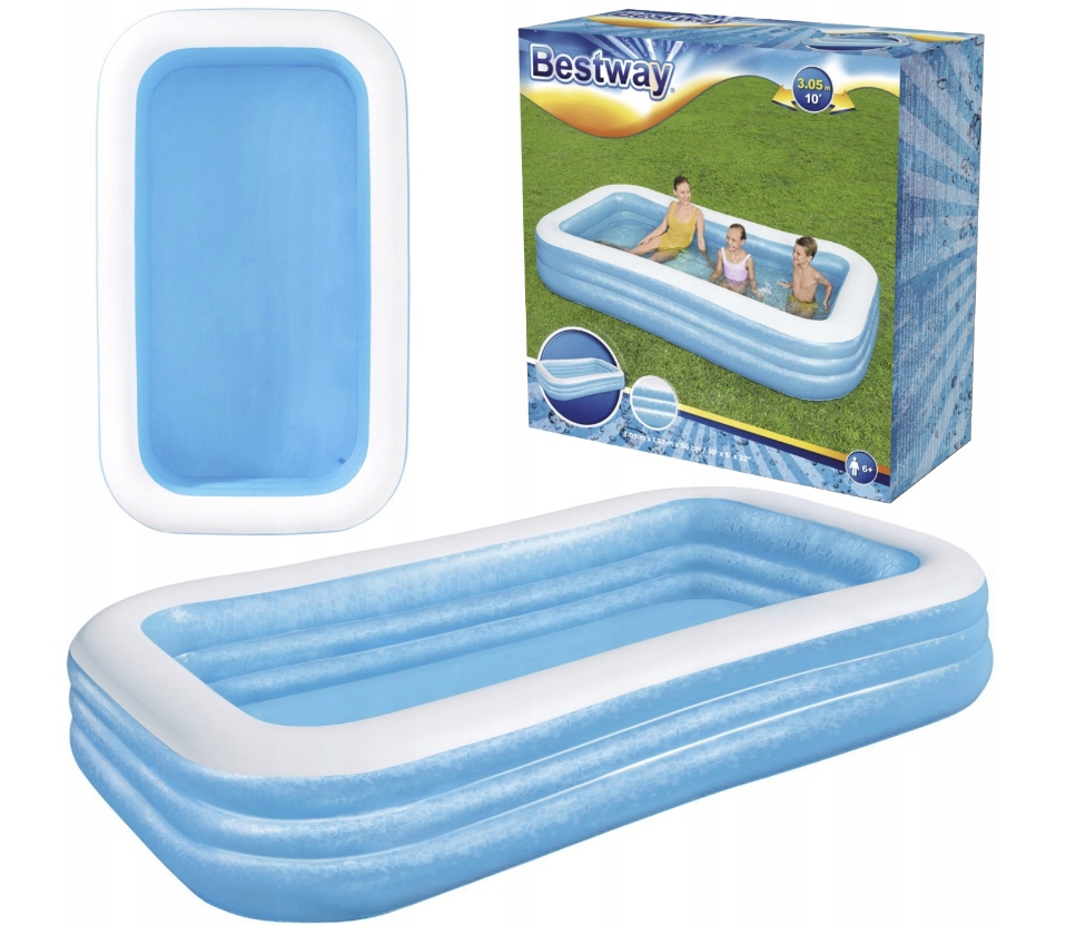 

Bestway Duży Basen Dmuchany Rozporowy 305x183x55