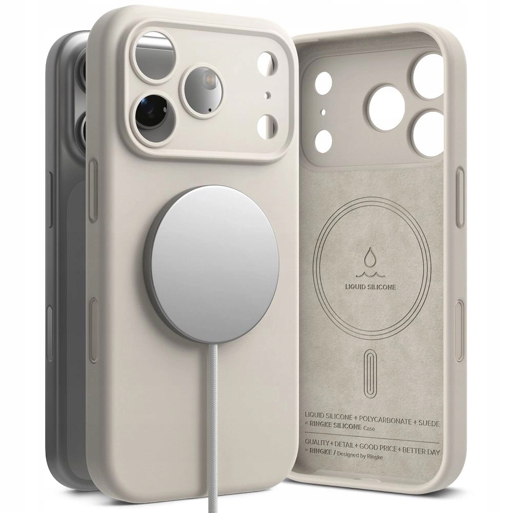 Ringke Etui Silicone Magnetic Do Iphone 17 Pro Magsafe Ochrona Wysokiej