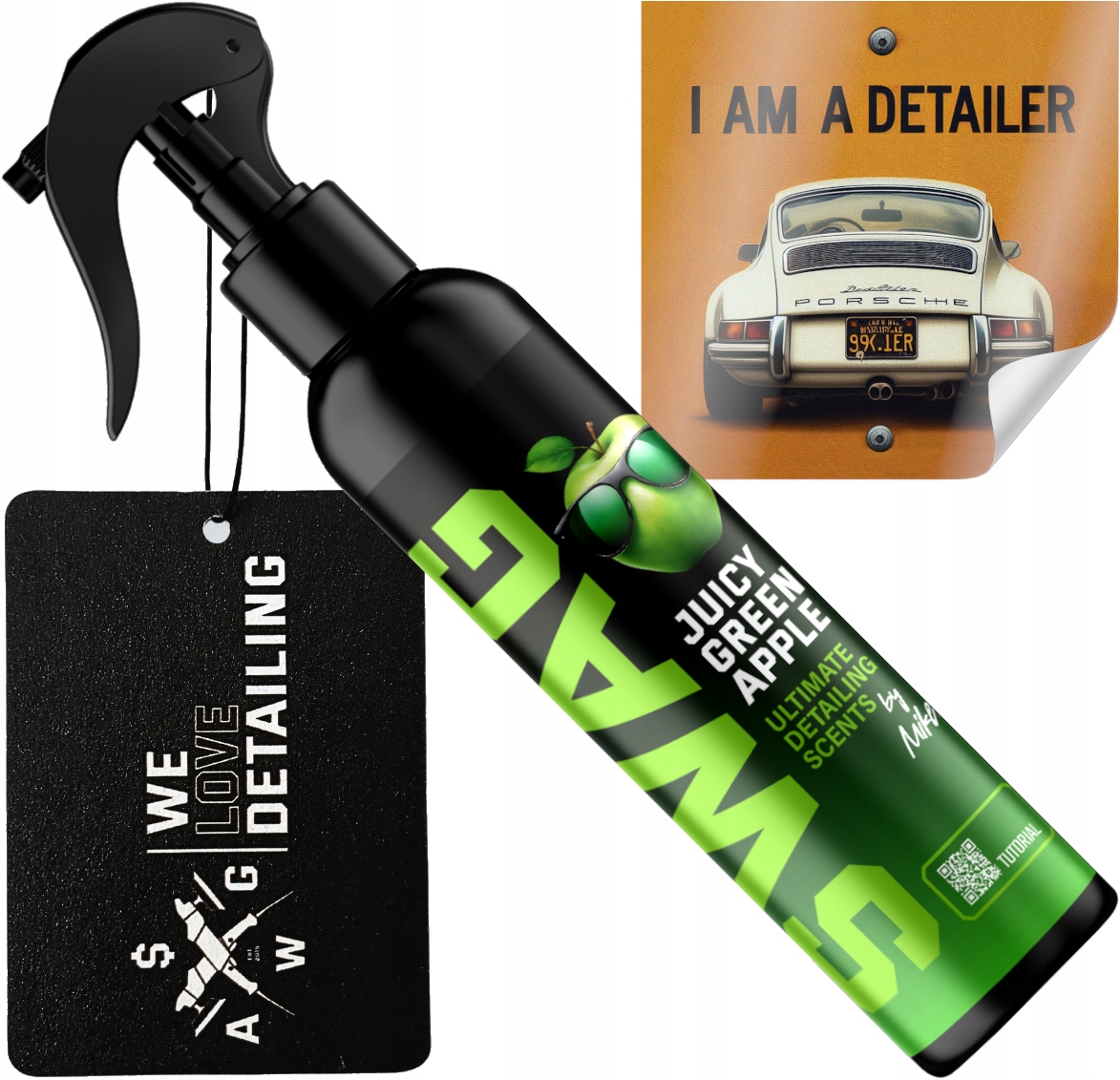 SWAG JUICY GREEN APPLE 150 ML JABŁKO ZAPACH SAMOCHODOWY + ZAWIESZKA DO AUTA