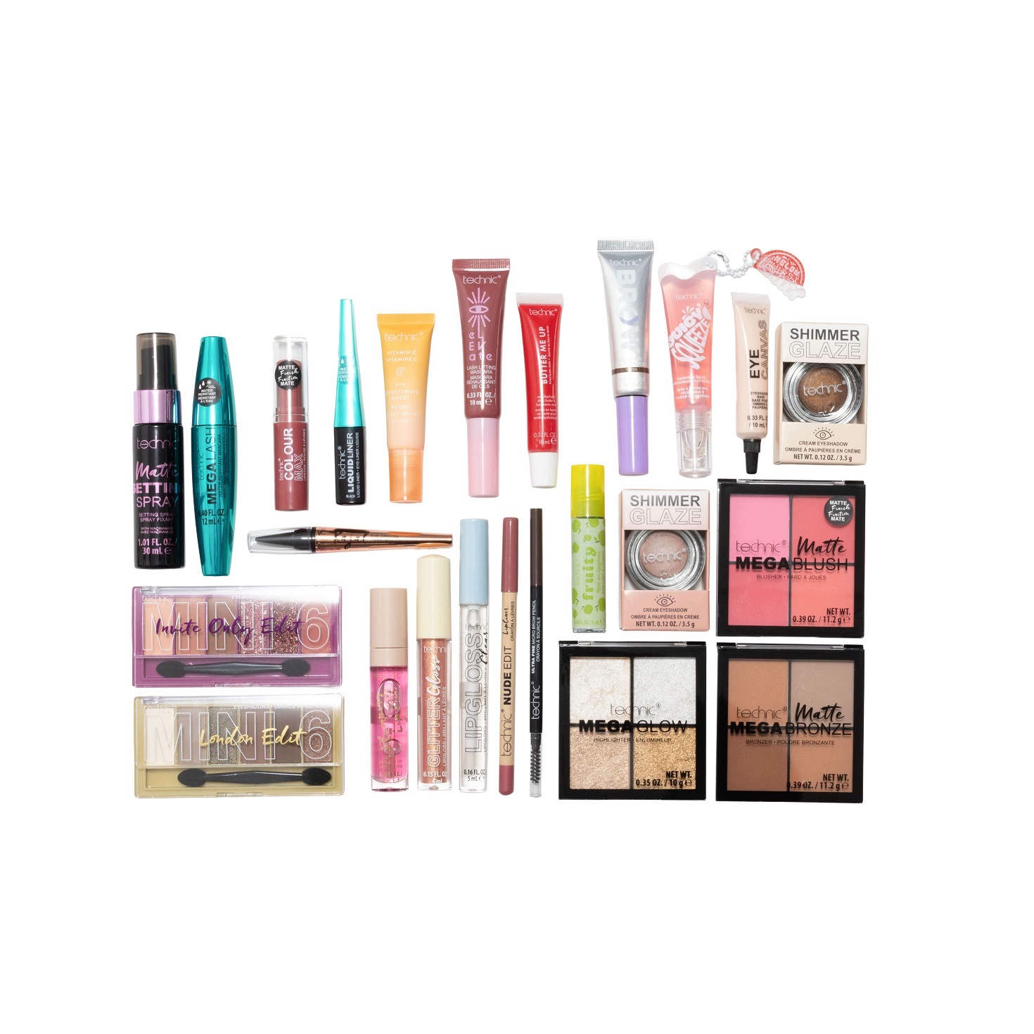 Адвент-календарь Technic Cosmetic большой, 24 полноразмерных средства для макияжа — фото 3