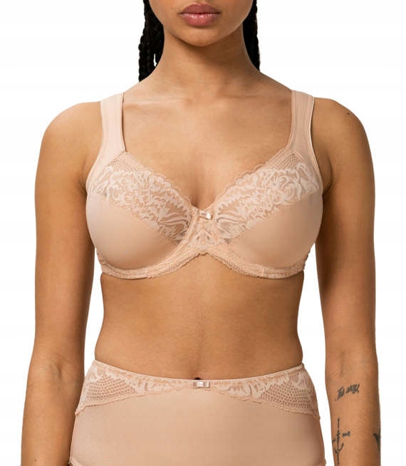Měkká podprsenka s kosticemi béžová Triumph Modern Lace+Cotton W02 75D