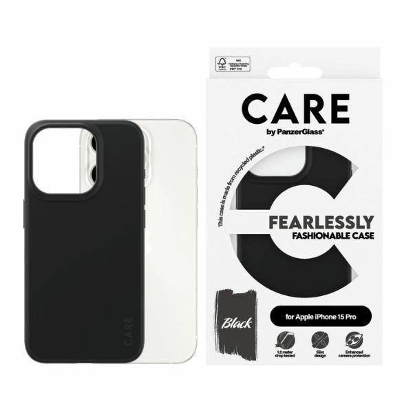 Pouzdro Care by PanzerGlass Fearlessly Fashionable Case pro iPhone 15 Pro černé
