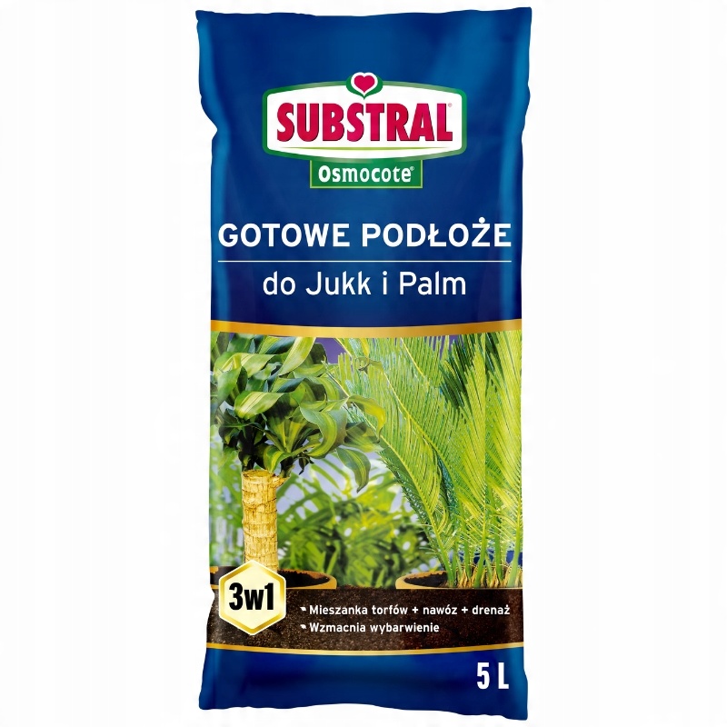 

Gotowe podłoże Substral Osmocote do Jukki Palmy 5l