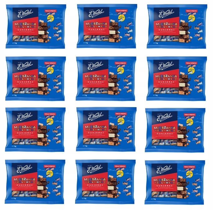 Levně 12x 1kg Wedel Wedel mix bonbóny Karton