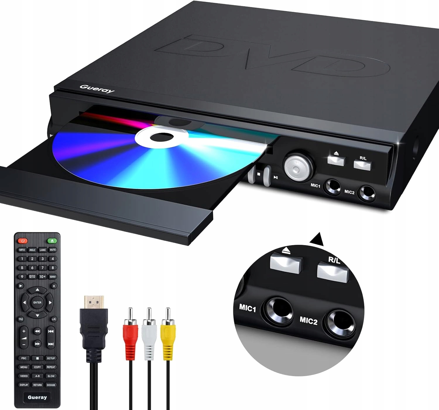 Přehrávač DVD Gueray Hd 1080P černý BL387