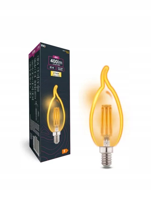 

Żarówka Led Płomyk E14 230V 4W Ciepła Gold Amber