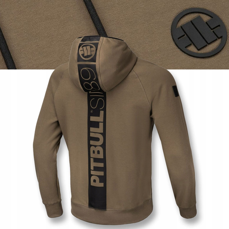 Męska Bluza z Kapturem Pitbull Nadruk na Plecach Stafford