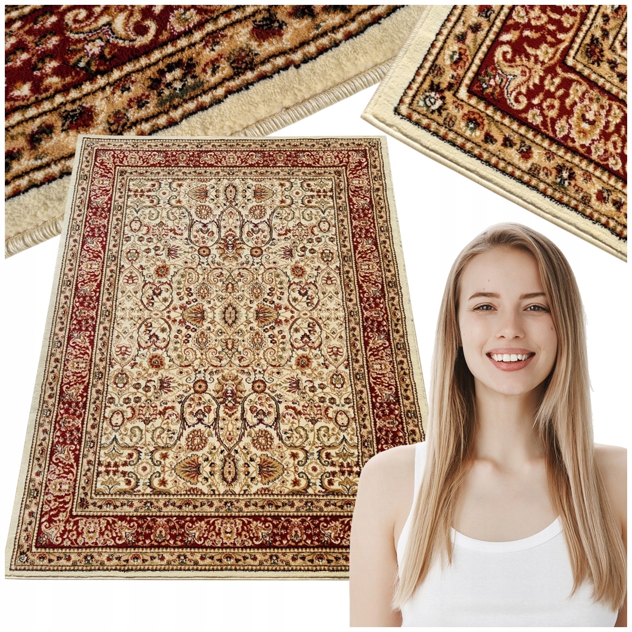 Dywan 200X300 Vintage Miękki Salon Tkany Obszyty ~różne