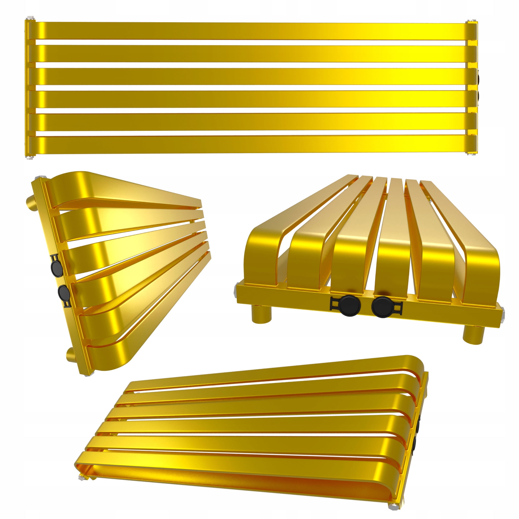 Dekorativní radiátor Amari Plus Úroveň 395x1400 Zlatý