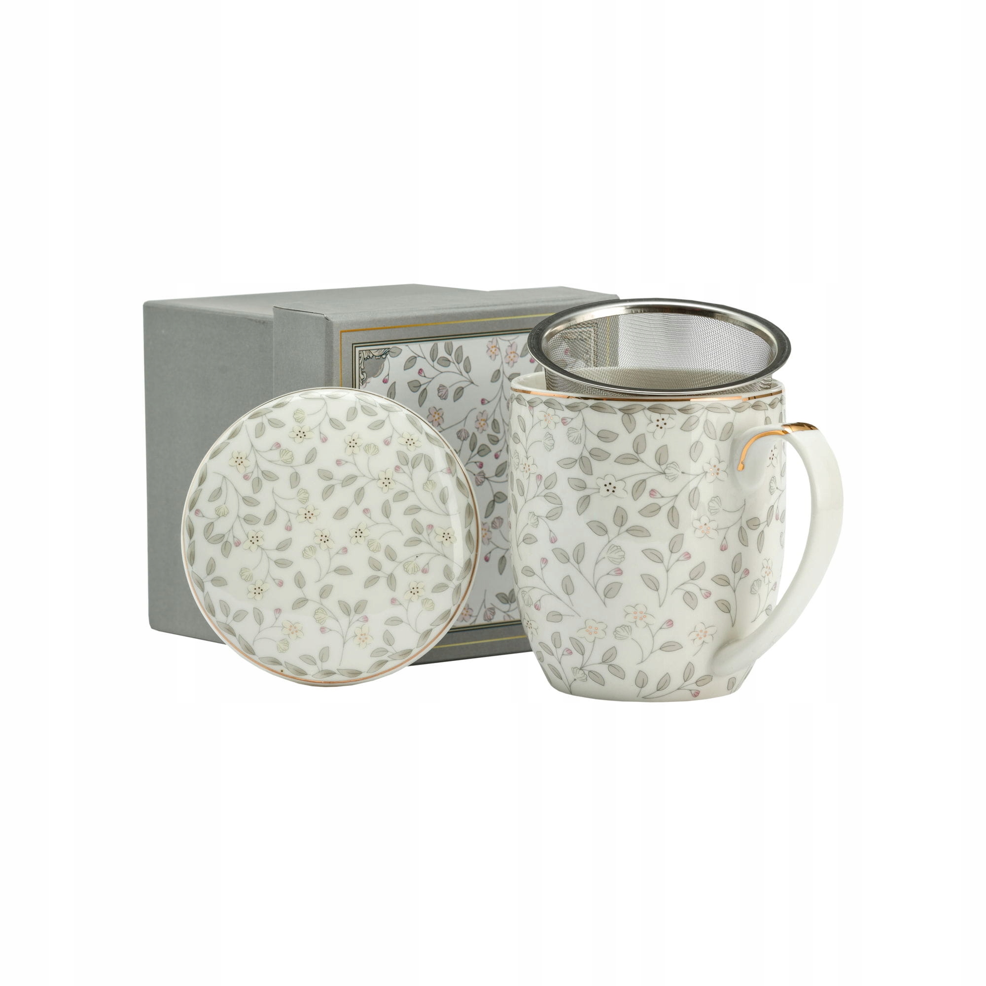 

P4Y, kubek 425ml z sitkiem/zaparzaczem Flowers