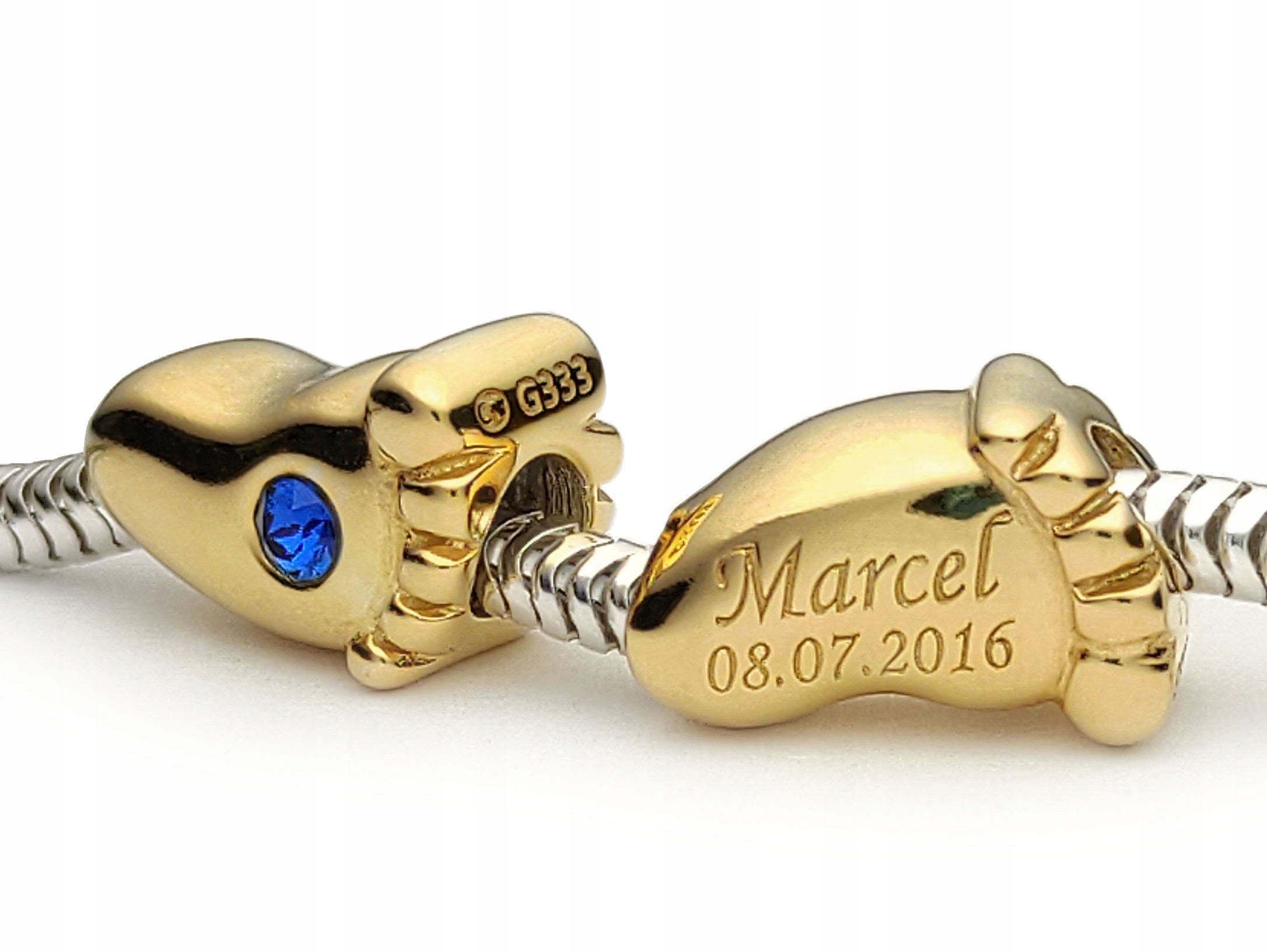 

Charms koralik do Pandora złoto p.333 (8k)+ Grawer