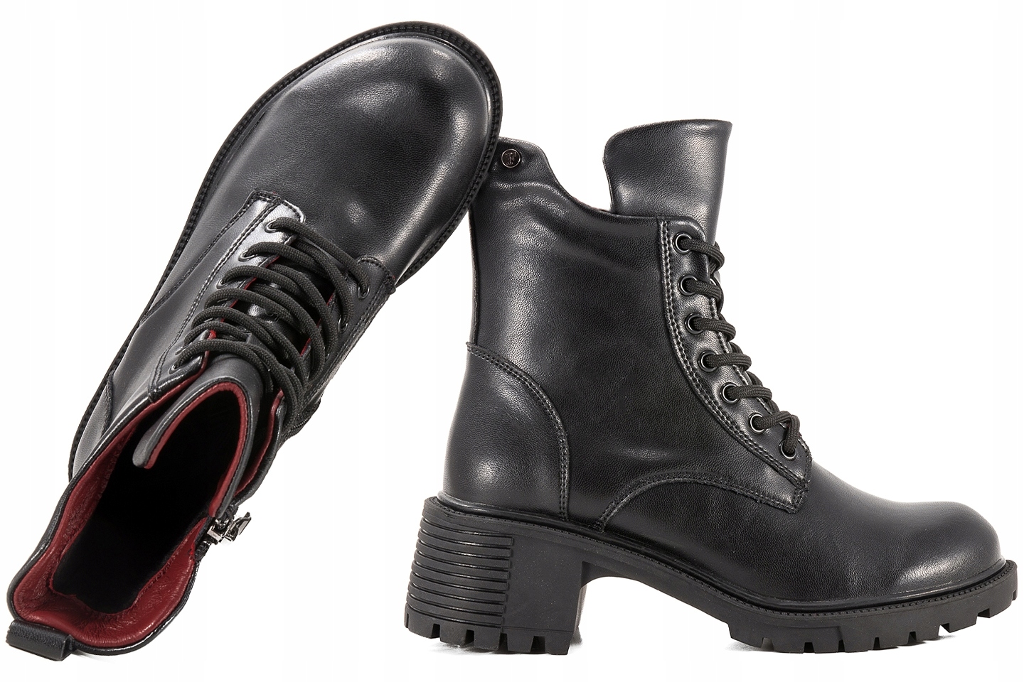 Filippo DBT6501/24 Dámské Kotníkové Boty Zimní Boty Kozačky Kůže černé 38