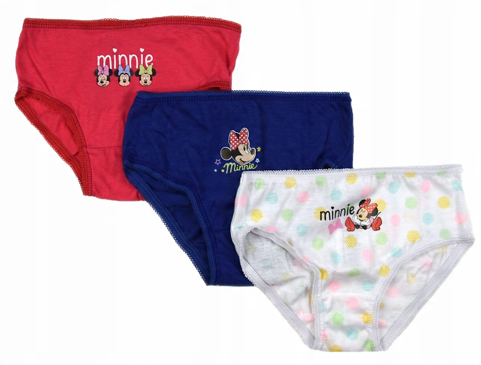 

3-PACK Slipy Majtki Myszka Minnie Granat 104/110