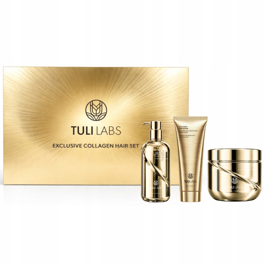 Tuli Labs Collagen Zestaw Do Włosów Regenerująco Wygładzający 3w1