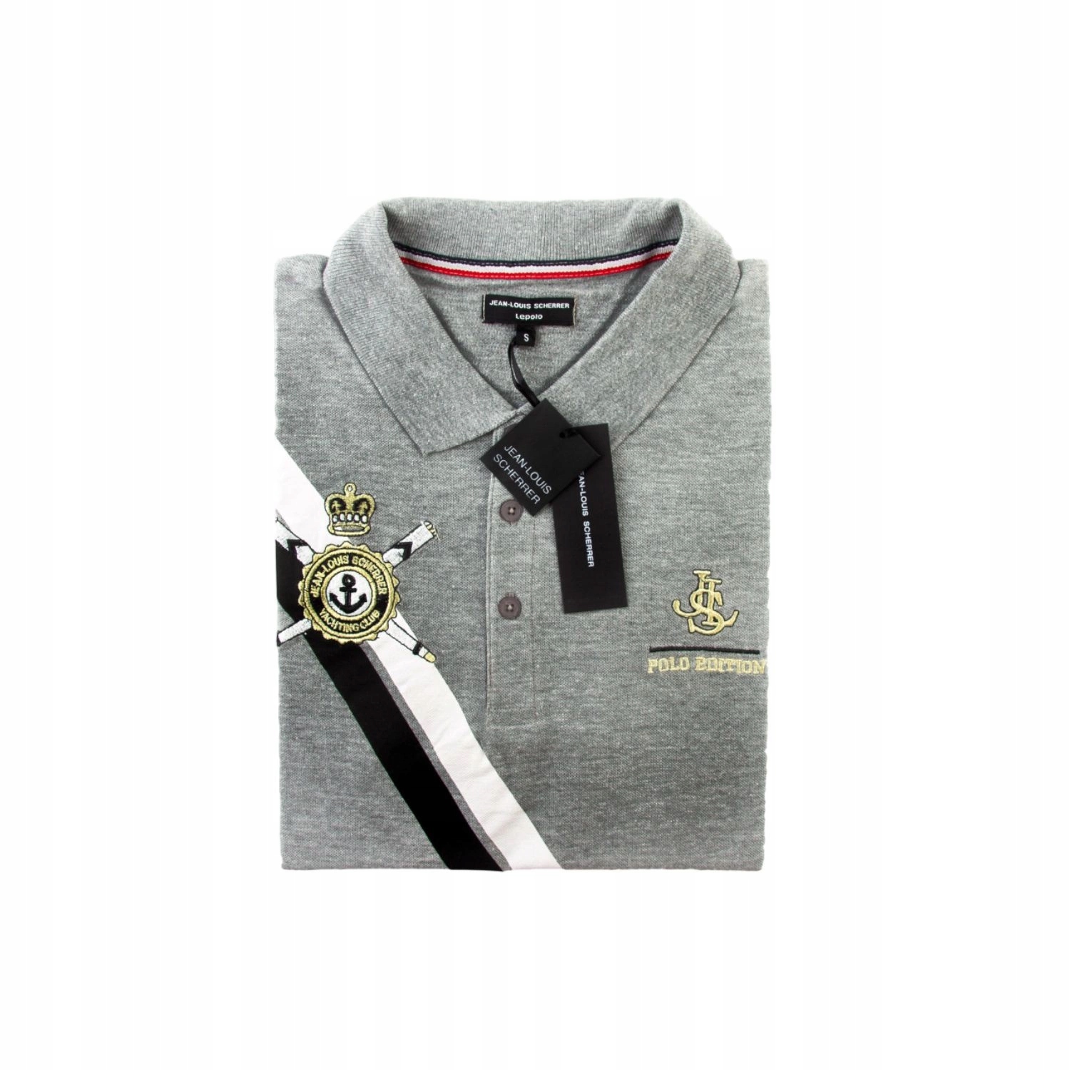 Pánské polokošile Jean-louis Sherrer, šedá bavlna vel. S