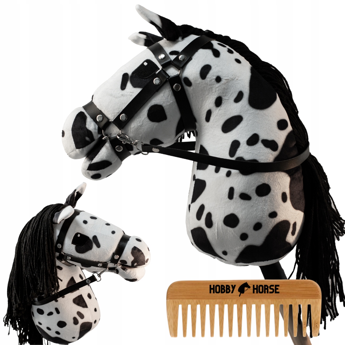 Hobby Horse Koń Na Kiju A3 Konik Głowa Konia Patyku Z Grzywą Grzebień