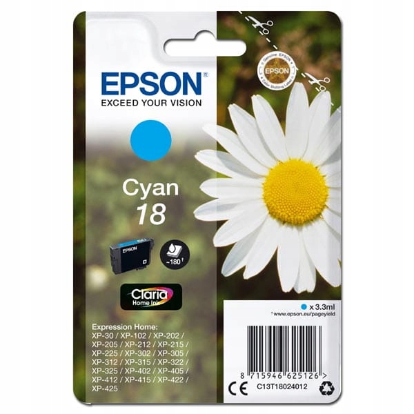 Tusz Epson C13T18024012 niebieski (cyan)