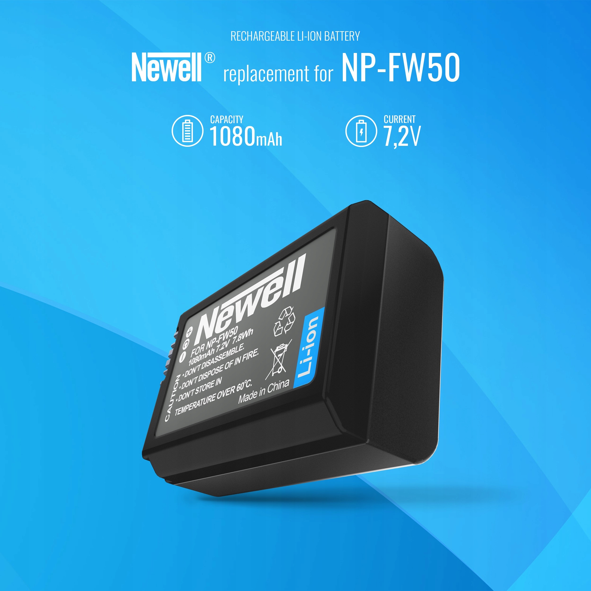 Комплект 2x Newell NP-FW50 + двоканальне зарядний пристрій Newell