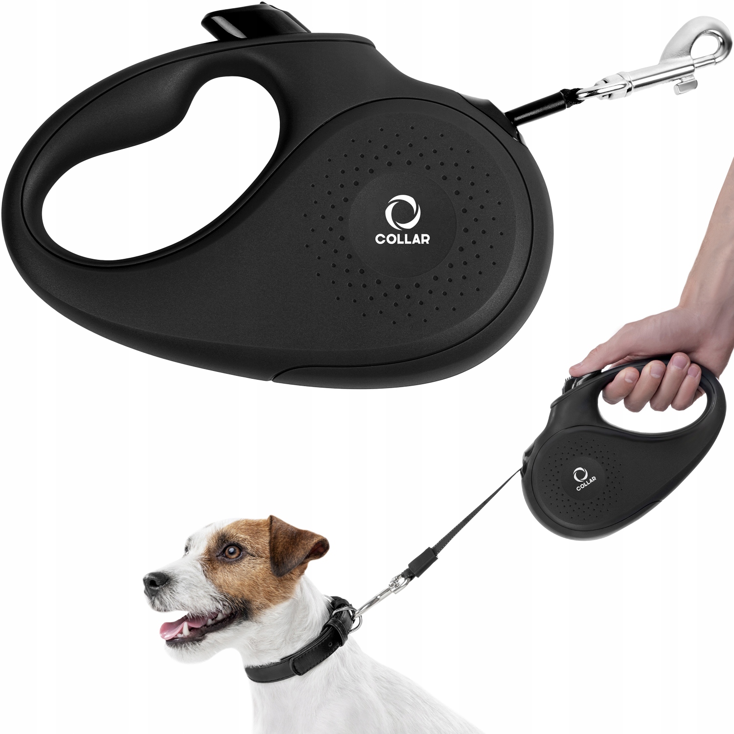 Levně Vodítko pro psa, černé, velikost M, 5 m, pro psa do 25 kg