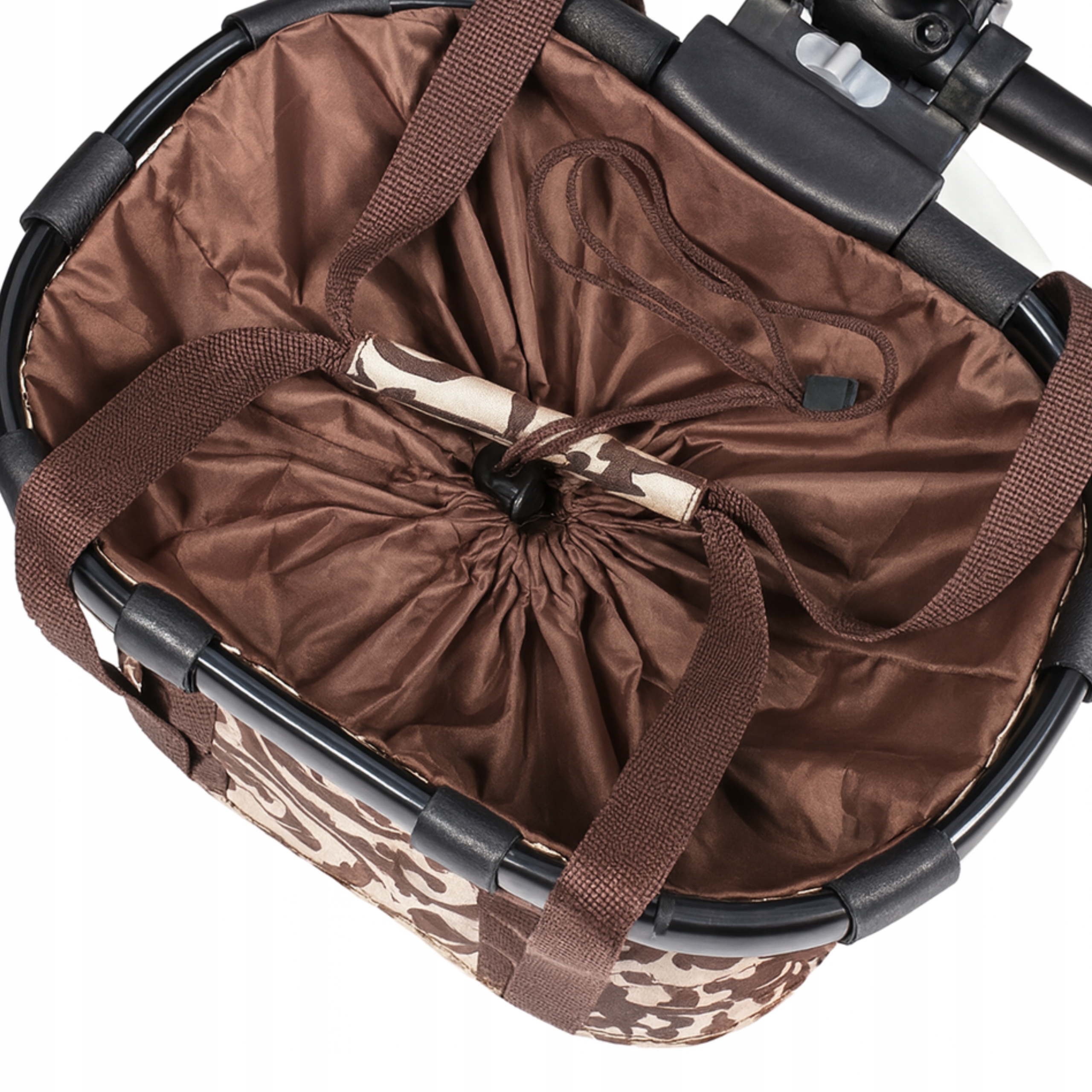 KOSZ ROWEROWY NA KIEROWNICĘ PRZEDNI Z MOCOWANIEM SKŁADANY TORBA 2W1 BRĄZ Rodzaj przedni